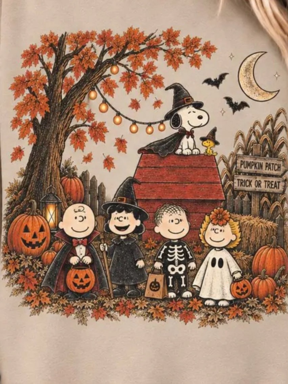 Sand Peanuts Halloween Graphic Sweatshirt - Picture 2 of 4
